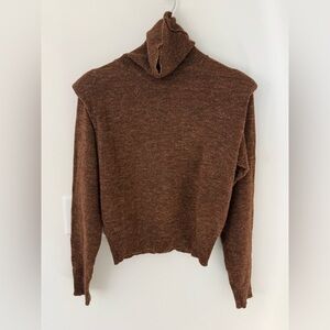 Astr Women's Turtleneck Sweater in brown